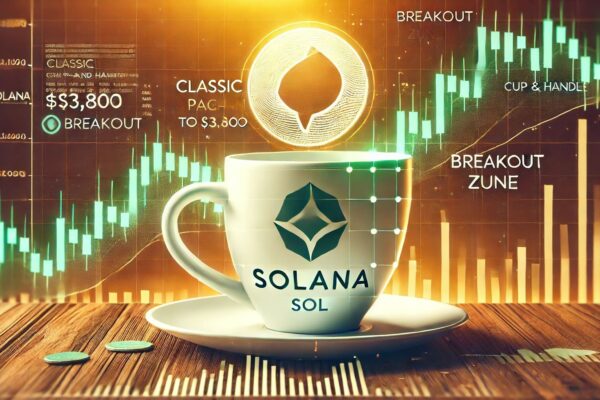 Solana forma patrón clásico de taza y manejo: el analista predice una ruptura a $ 3,800